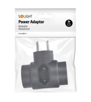 Solight rozbočka, 2,5A + 2x 10A, černá - P92_7 (6)