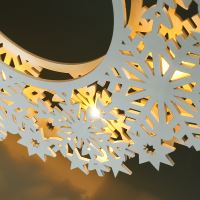 Solight LED dřevěný vánoční věnec, 10x LED, bílá, 30cm, časovač, 2x AA - 1V297_4 (3)