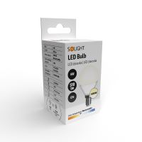 Solight LED žárovka, miniglobe, 6W, E14, 4000K, 510lm, bílé provedení - WZ417-1_2 (1)