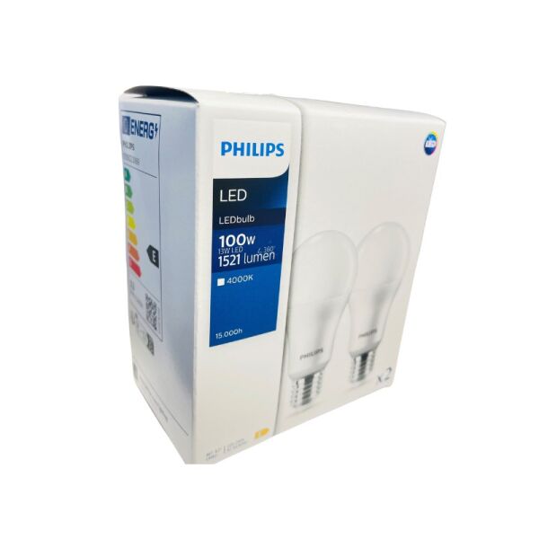 LED žárovka Philips E27 13W/100W 4000K 230V A67 SET2ks P471030