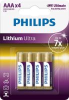 Baterie Philips FR03LB4A/10 Lithiová Ultra AAA 4ks