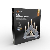 Solight LED vánoční svícen s hvězdami, 30cm, 5x LED, 2x AA - 1V265_8 (7)