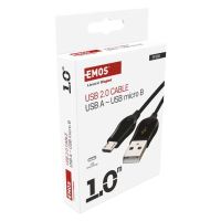Kabel USB2.0 A konektor - micro B konektor (vidlice - vidlice), 1m  SM7004B_7 (6)