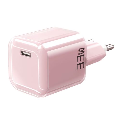 Solight 33W GaN fast charge USB-C adaptér, růžový - DC74P_1