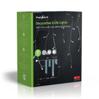 LED venkovní vánoční řetěz - závěs - rampouchy 180 LED, 7 funkcí, časovač, IP44, stud (11) (11)