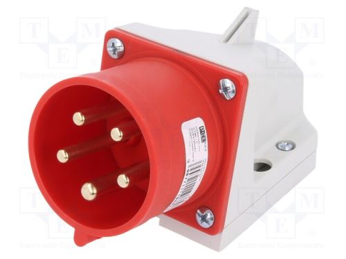 Instalační vidlice 32A/400V/5-pól nástěnná PCE 525-6