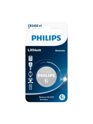 Baterie Philips CR2450/10B Lithiová 3.0V knoflíková 1ks_1