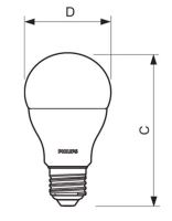LED žárovka Philips E27 10W 2700K 230V A60  SET3ks  P775544A.LEDž.PH.E27  75W/2700K/10 (1) (1)