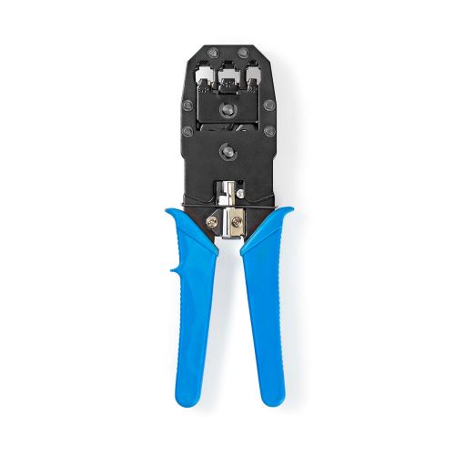 Krimpovací Kleště CAT5 / CAT5e / CAT6 / CAT6a / RJ10 / RJ11 | Kleště / Odizolování / Řezání | ABS / Ocel | Modrá  CCGB89510BU