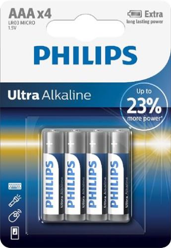 Baterie Philips LR03E4B/10 Ultra Alkalická AAA 4ks_1