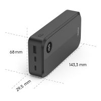 Záložní zdroj energie HAMA Power Bank 20000mA + LED displej (4)