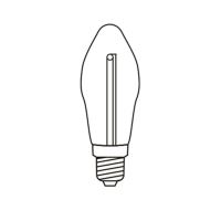 LED čirá žárovka FILAMENT pro svícen 34V/0,2W, Exihand, 1ks (2)