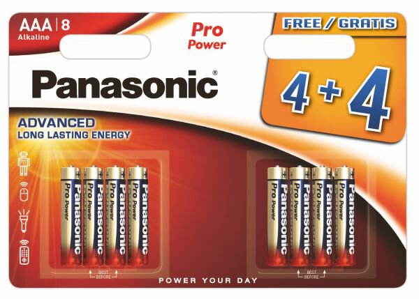 Baterie Panasonic Pro Power alk., AAA/R03 Blistr(8)