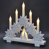 Solight LED vánoční svícen s hvězdami, 30cm, 5x LED, 2x AA - 1V265_2 (1)