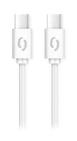 Datový kabel ALIGATOR POWER 65W, USB-C/USB-C 3A 1,5m, bílý_2 (1)