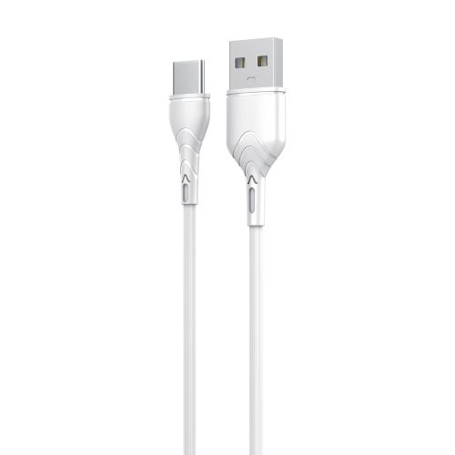 Nabíjecí a datový kabel TECHNIK USB-A/USB-C 1m, 5V 2,4A, bílý