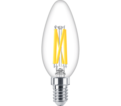 LED žárovka Philips E14 3,4W/40W stmívatelná, čirá, 2700K 230V B40 CL P449411