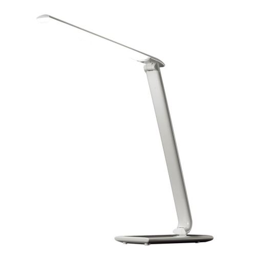 Solight LED stolní lampička stmívatelná, 12W, volba teploty světla, USB, bílý lesk - WO3