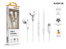 Sluchátka ALIGATOR ALIGATOR AE007 Cool Music, USB-C, bílá_3 (2)