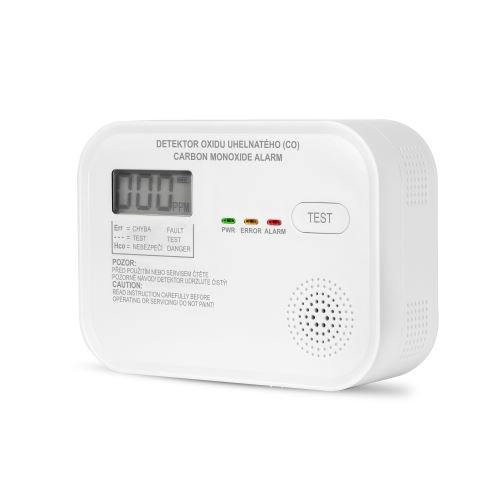 ELEKTROBOCK Autonomní detektor CO LM-218Adetektor spalin CO 85dB +LCD bílý 7let _1