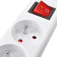Solight prodlužovací přívod, 4 zásuvky, bílý, vypínač, 3m - PP32_3 (2)