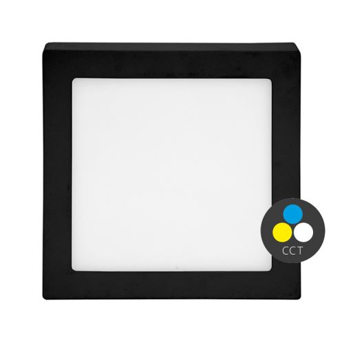 Svítidlo RAFA 2 LED-CSQ-CCT/12W/CR černésvít,LED č.přisaz.170x170 12W CCT 960lm černé_1