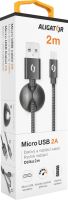Datový kabel ALIGATOR PREMIUM 2A, Micro USB 2m černý_2 (1)