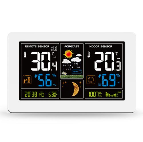 Solight meteostanice, extra velký barevný LCD, teplota, vlhkost, tlak, RCC, USB nabíjení