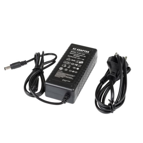 LED zdroj 12V 36W 3A zásuvkový, černý  TLZZ-12V-36W