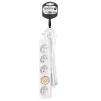 Solight prodlužovací přívod, 5 zásuvek, bílý, 1,5m - PP40_4 (3)