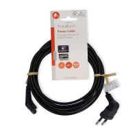 Napájecí kabel úhlový, EURO kon., černý, plochý, 2x 0,75mm, 3m_3 (2)