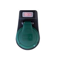 Solight zásuvka průběžná IP44, 16A, černá, vypínač - P98_1