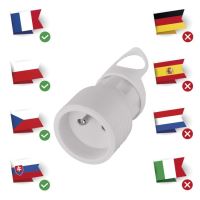 Zásuvka pro pohyblivý přívod - přímá EM-FBYC-01 - bílá barva  P0045_3 (4)