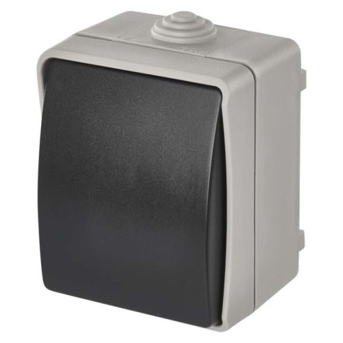 Přepínač 250 V/10 AX IP54 1 tlačítko, schodišťový  A1398_1