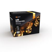 Solight LED dekorativní žárovky na přírodním provazu, 10x žárovka, 30LED, 180cm, časov (8) (8)