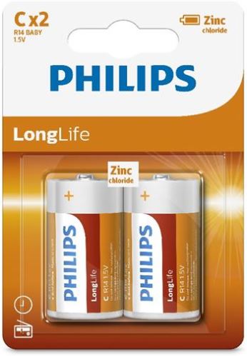 Baterie Philips R14L2B/10 LongLife C 2ks_1
