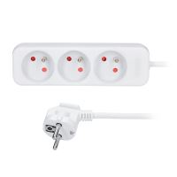 Solight prodlužovací přívod, 3 zásuvky, bílý, 1,5m - PP01_1