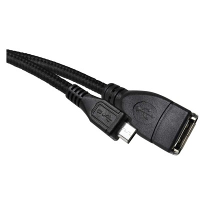 USB kabel 2.0 A/F- micro B/M OTG 15 cm SM7053