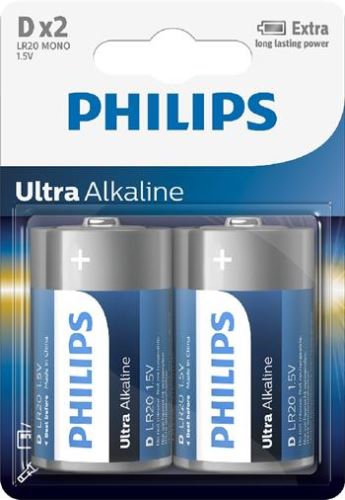 Baterie Philips LR20E2B/10 Ultra Alkalická D 2ks_1