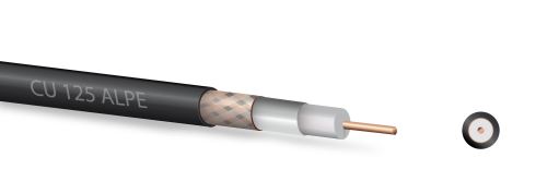 Koaxiální kabel ZIRCON 125 CU ALPE černý  100m (1)