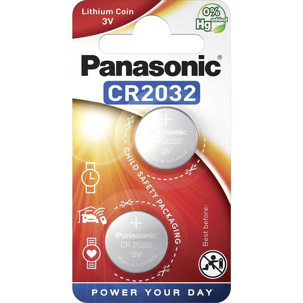 Baterie Panasonic CR2032, blistr 2ks, Lithium