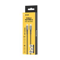 Nabíjecí a datový kabel TECHNIK USB-C/USB-C 1m, 60W 20V 3A, černý (3)