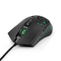 Gaming Mouse GMWD410BK kabelové | 800 / 1200 / 2400 / 3200 / 4800 / 7200 dpi | Nastavitelné DPI | Počet tlačítek: 7 | Programovatelná tlačítka | Pro praváky | 1.50 m | RGB (4)