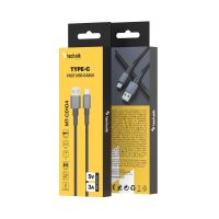 Nabíjecí a datový kabel TECHNIK USB-A/USB-C 1m, 5V 3A, černý (1)