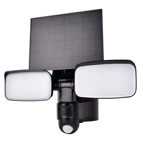 Solight LED solární osvětlení se senzorem, 9W, 850lm, 4000K, Li-Ion, černá - WO7203_1