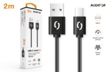 Datový kabel ALIGATOR 2A USB-C 2m, černý_3 (2)