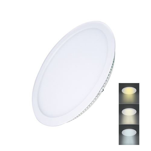 Solight LED mini panel CCT, podhledový, 18W, 1530lm, 3000K, 4000K, 6000K, kulatý - WD142