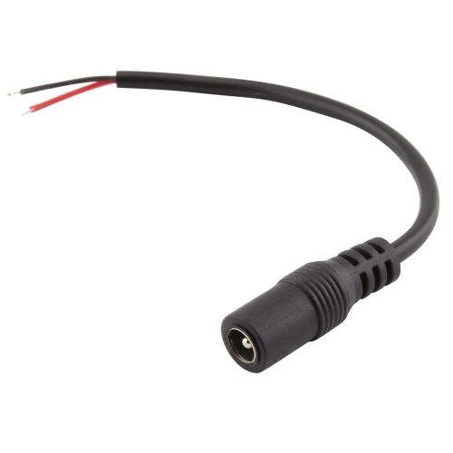 LED konektor pro napájení s konektorem DC 5,5 x 2,1mm, 1x zásuvka, 15cm černý (1)