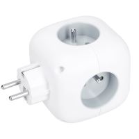 Solight rozbočka kostka, 3x 16A + USB A+C, bílá, vypínač - P110C_3 (2)