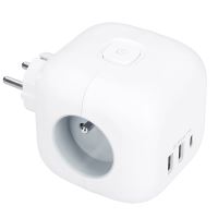Solight rozbočka kostka, 3x 16A + USB A+C, bílá, vypínač - P110C_4 (3)